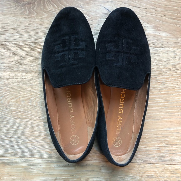 Tory Burch black suede loafers/slippers size 7.5 - Picture 6 of 6